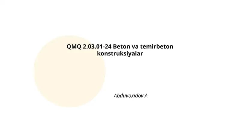 Beton va Temirbeton Konstruksiyalar