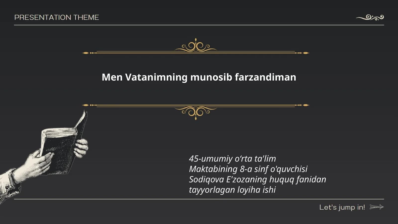 Vatanimning munosib farzandiman