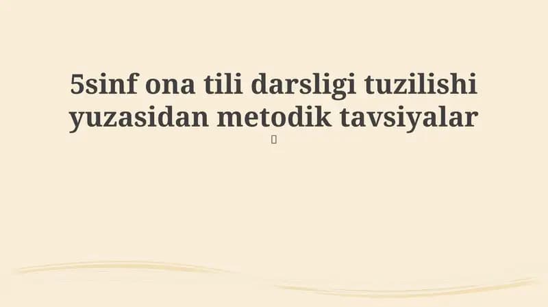 5-sinf ona tili darsligi