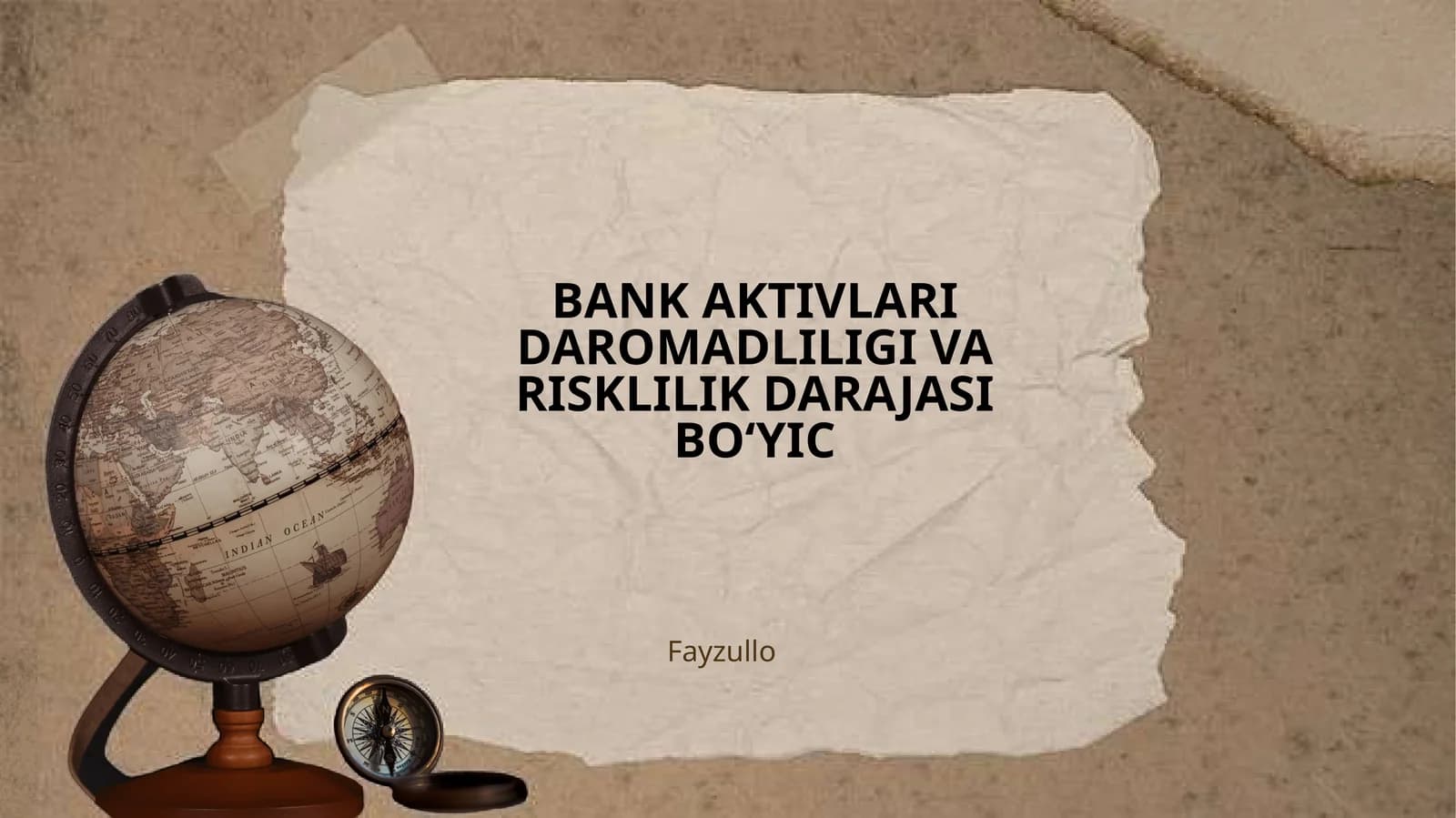 Bank aktivlari daromadliligi va risklari darajasi bo`yicha tahlil