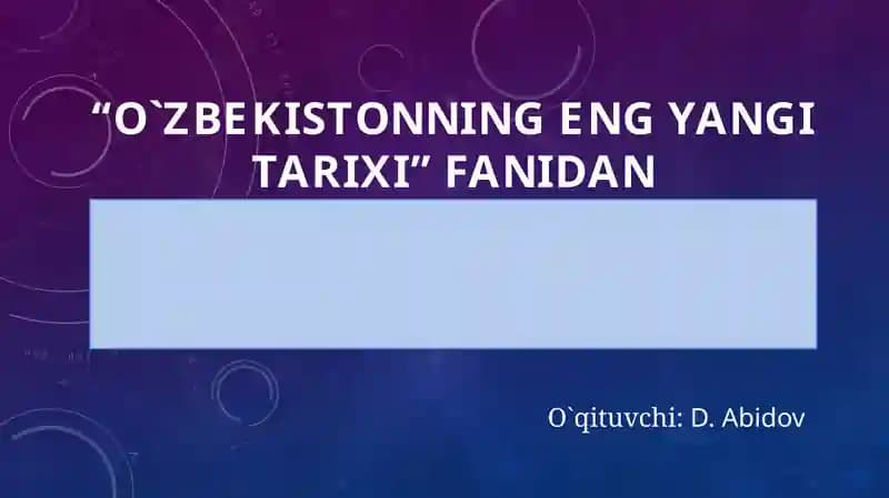 O‘zbekistonning O‘ziga Xos Istiqlol va Taraqqiyot Yo‘li