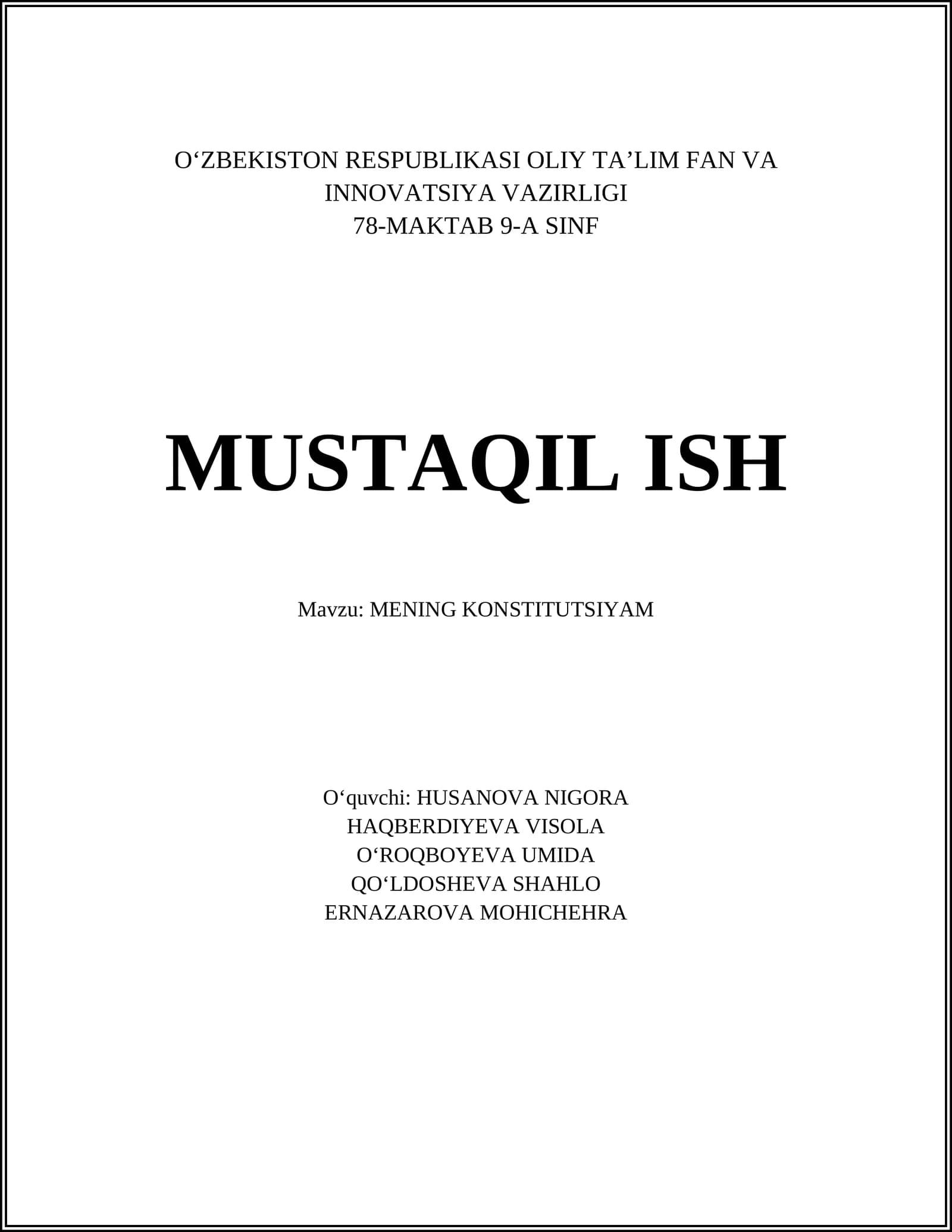MENING KONSTITUTSIYAM