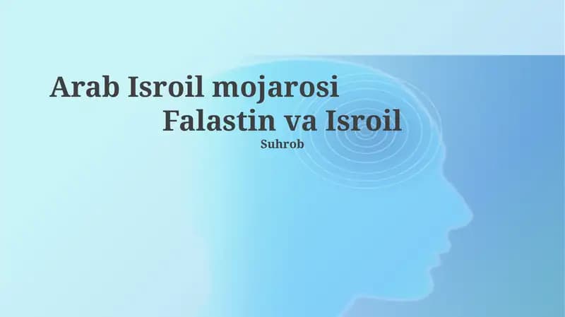 Arab-Isroil mojarosi: Tarixiy asoslar