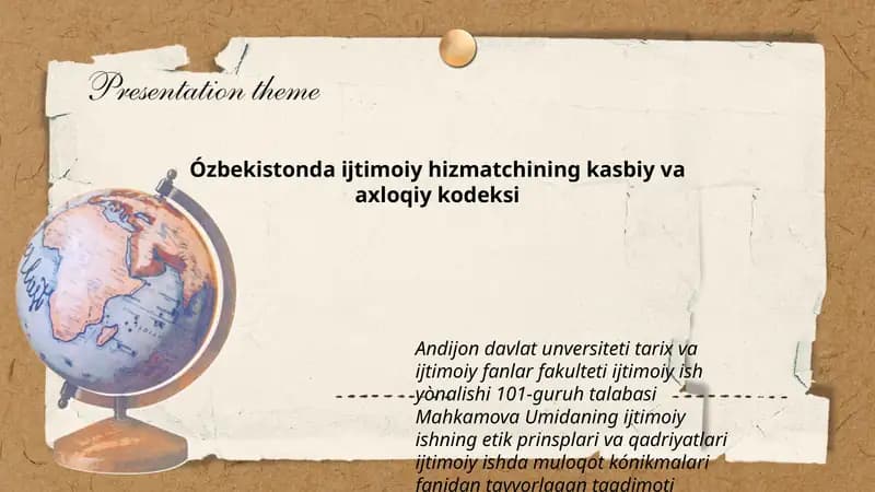 Mahkamova Umidaning ijtimoiy ishning etik prinsplari va qadriyatlari ijtimoiy ishda muloqot kónikmalari