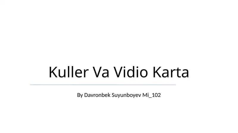 Kuller Va Vidio Karta