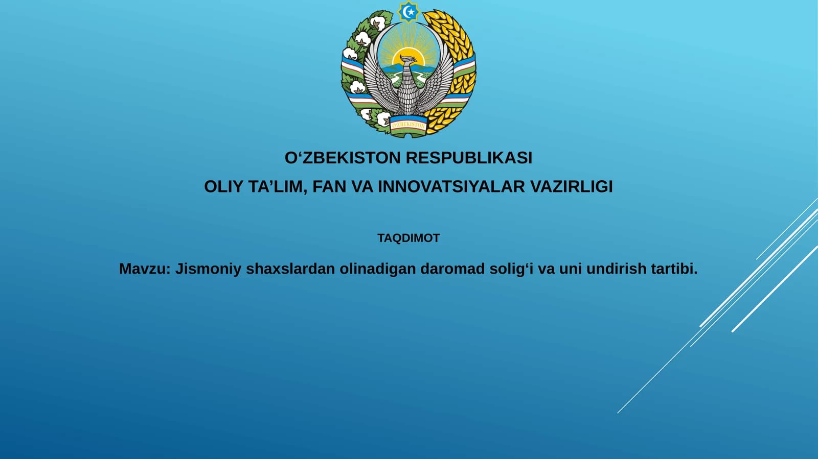 Jismoniy shaxslardan olinadigan daromad solig'i