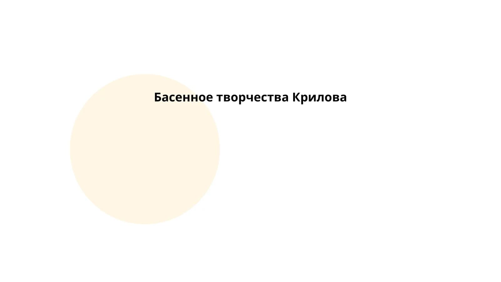 Басенное творчества Крилова