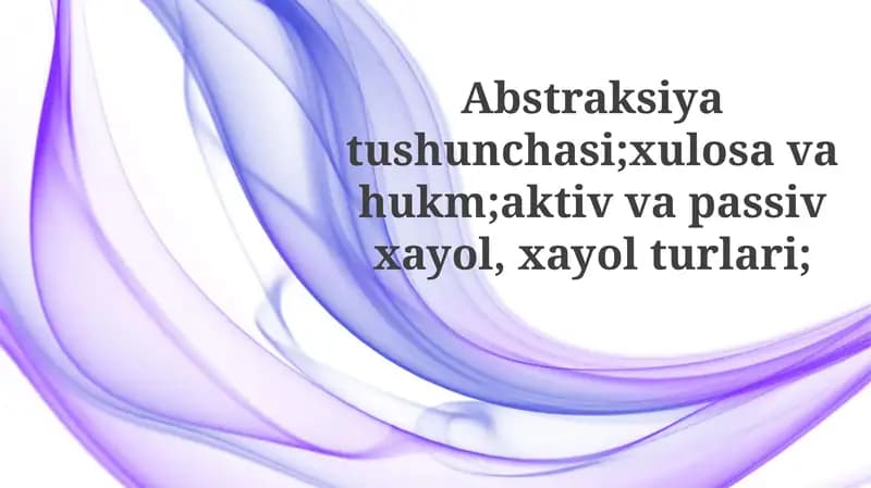 Abstraksiya