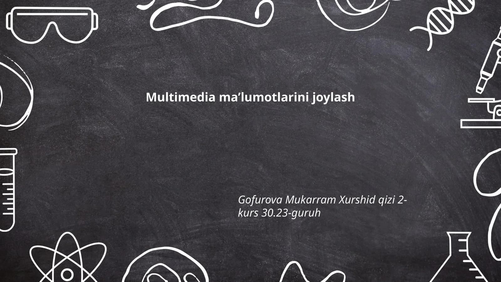 Multimedia ma’lumotlarini joylash