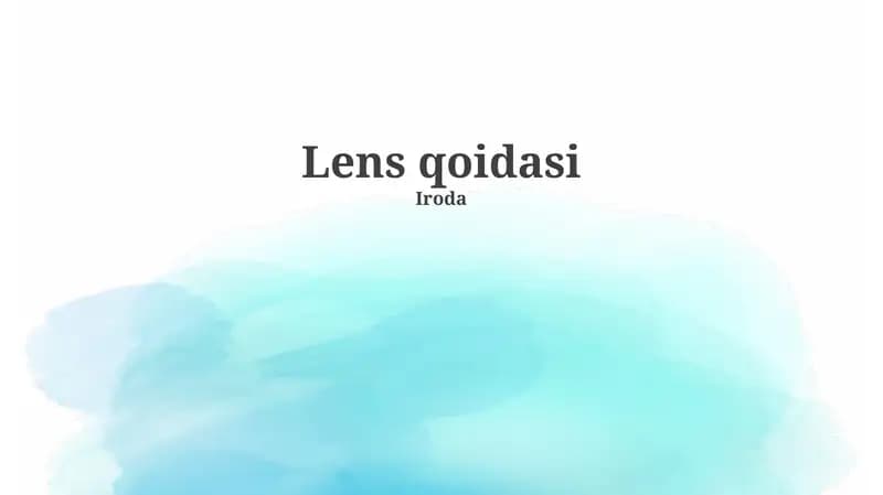 Lens qoidasi