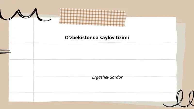 O'zbekistonda saylov tizimi