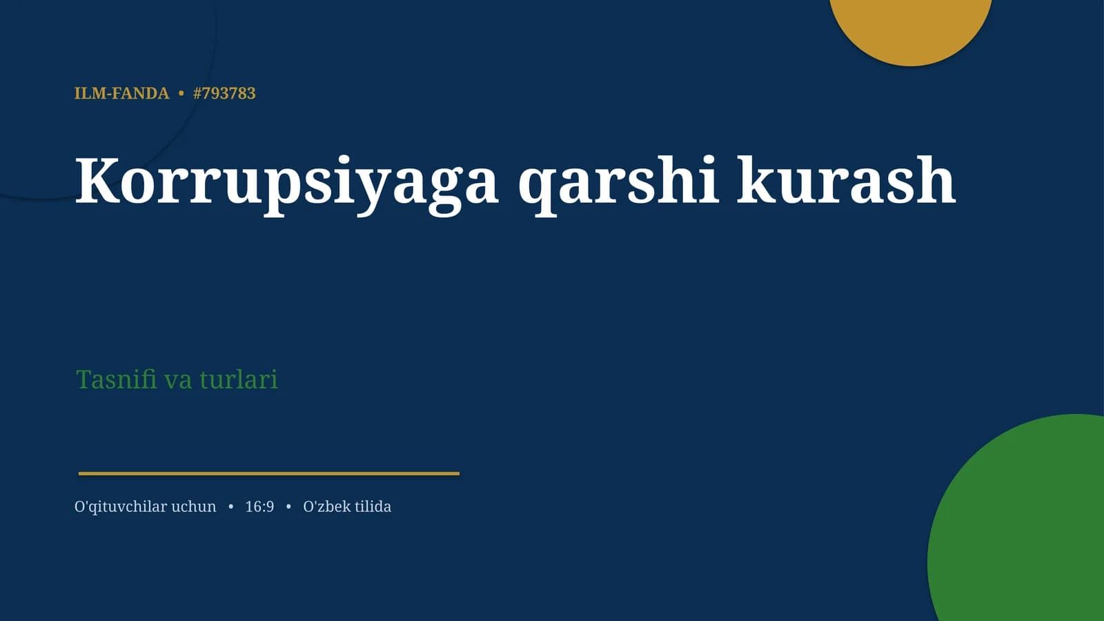 Korrupsiyaga qarshi kurash