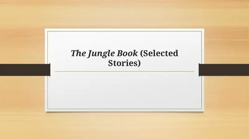 The Jungle Book(Selected Stories)