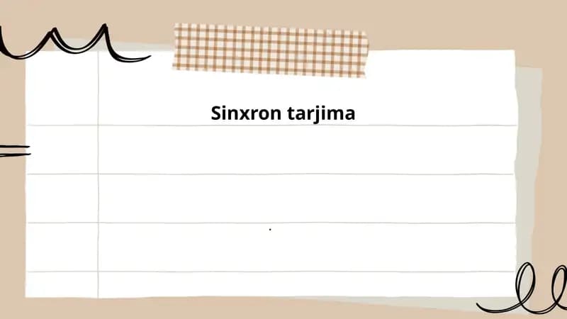 Sinxron tarjima