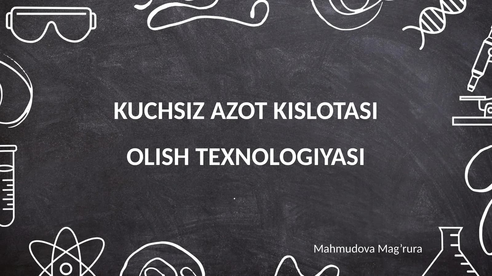 KUCHSIZ AZOT KISLOTASI OLISH TEXNOLOGIYASI
