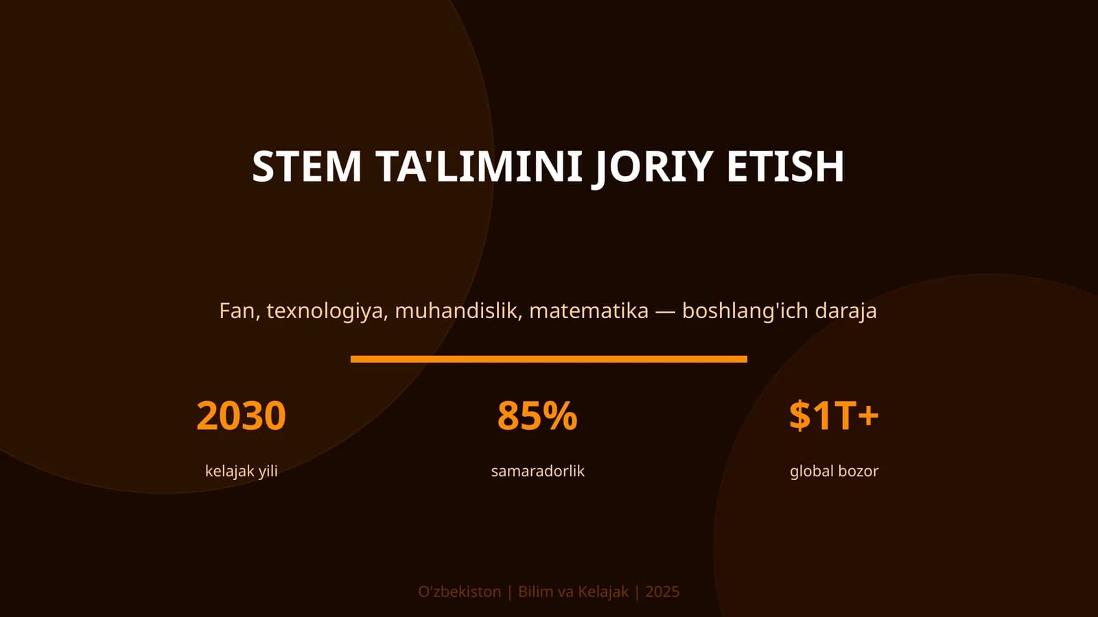 STEM TA'LIMINI JORIY ETISH