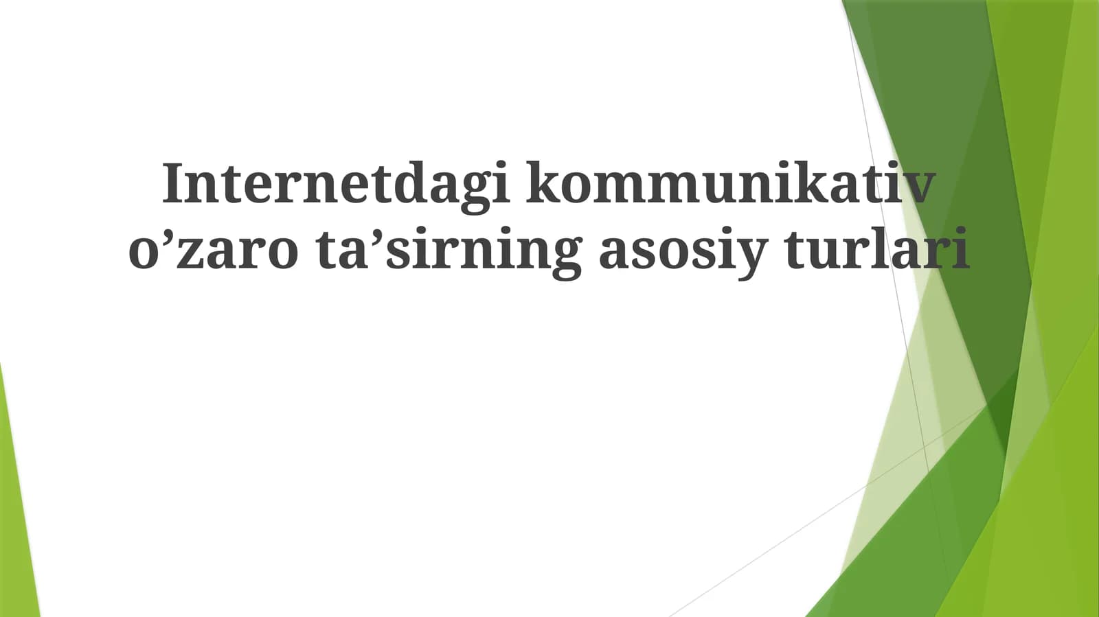 Internetdagikommunikativoʼzarotaʼsirningasosiyturlari