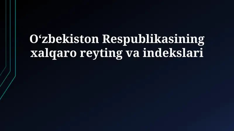 Oʻzbekiston Respublikasining xalqaro reyting va indekslari