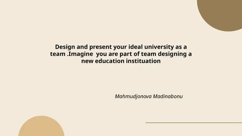 Ideal University Design Project