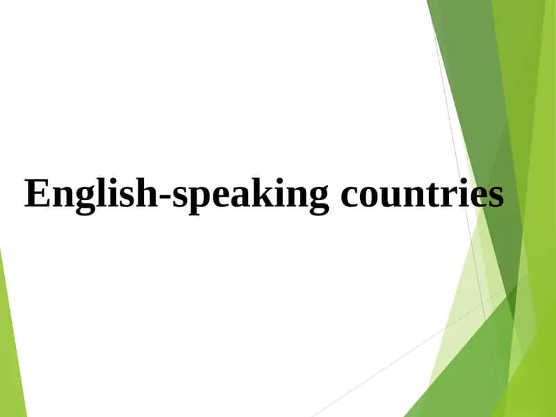English-speaking countries