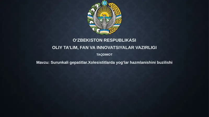 Surunkali gepatit va xolesistit: Etiologiya va Patogenez