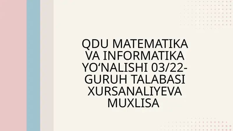 NAMOYISH QILUVCHI PEDAGOGIK DASTURIY VOSITALAR YARATISH