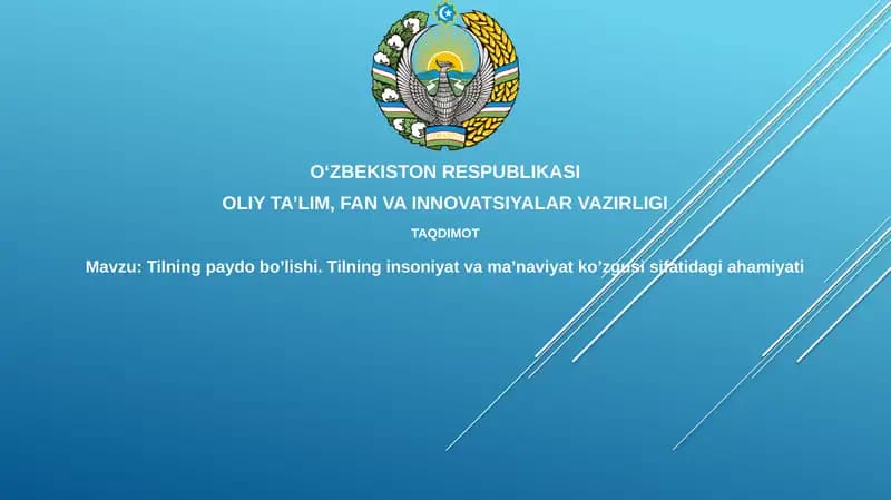 Tilning paydo bo'lishi va evolyutsiyasi