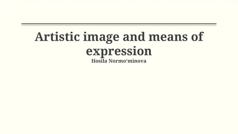 Means of Expression: A Survey