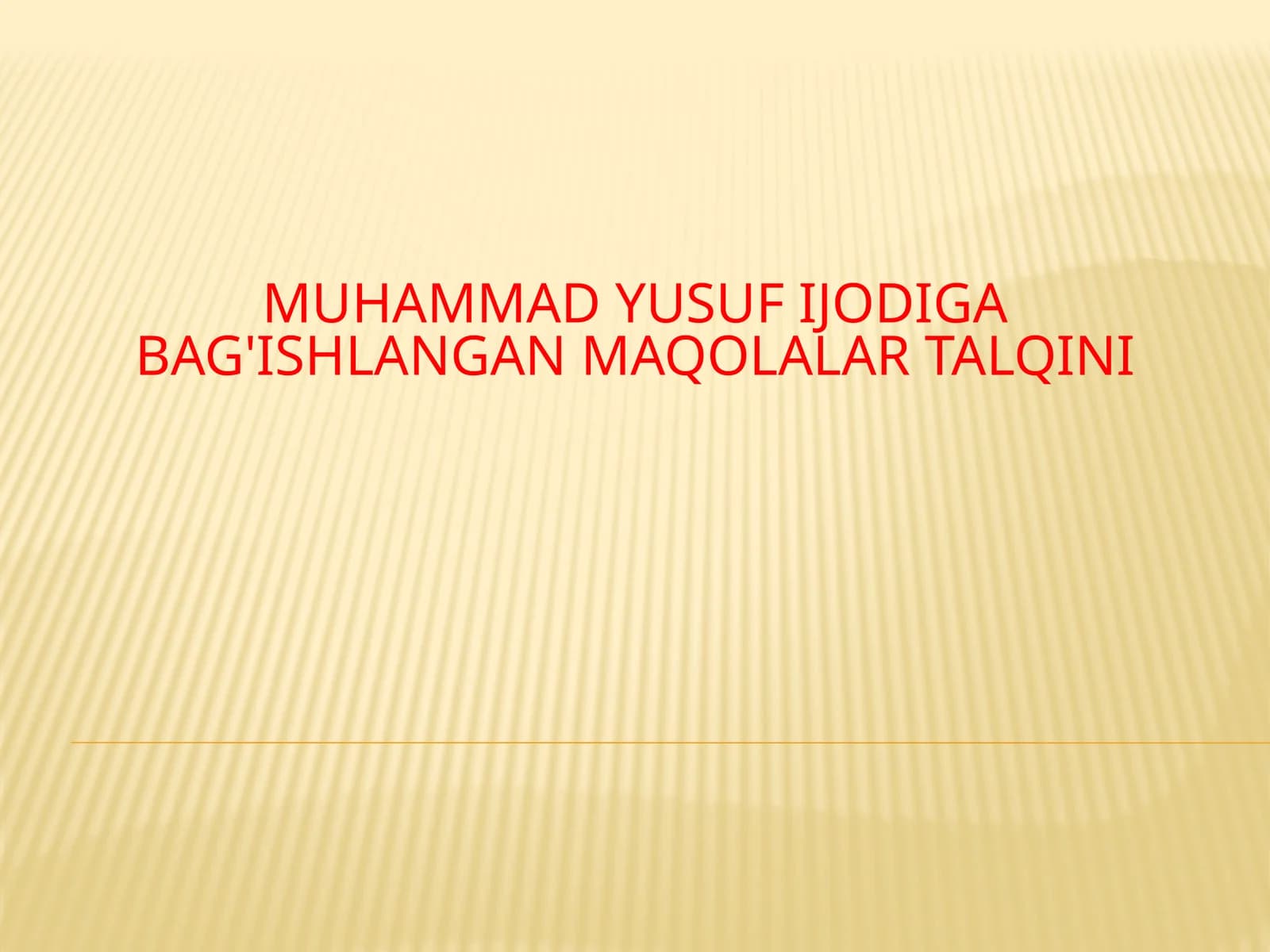 Muhammad Yusuf hayoti va ijodi