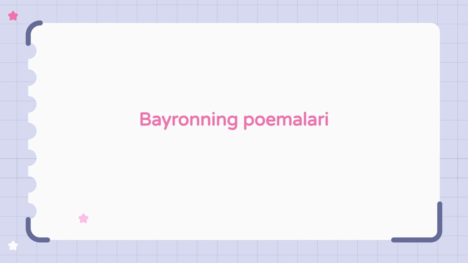 Bayronning poemalari