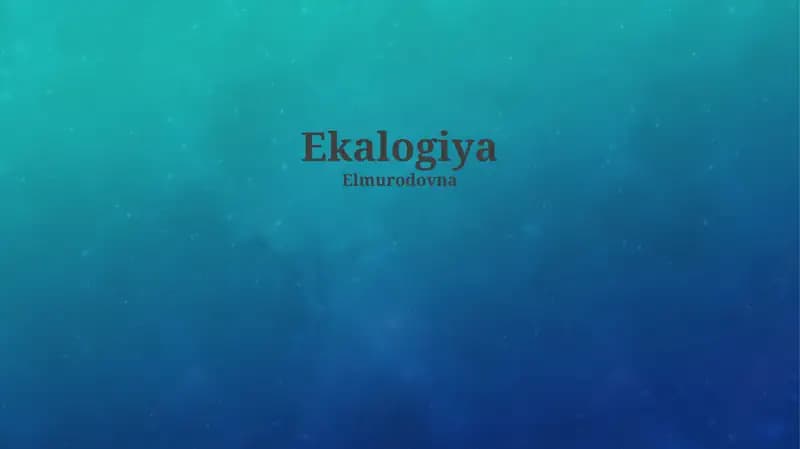 Ekalogiya