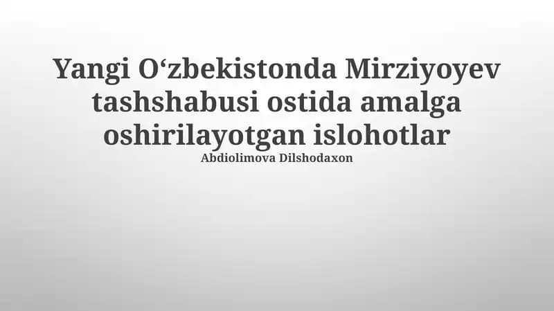 Investitsiyalar va Tashqi Savdo