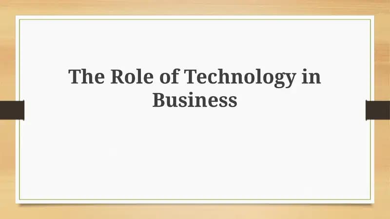 The Evolution of Technology in Business
