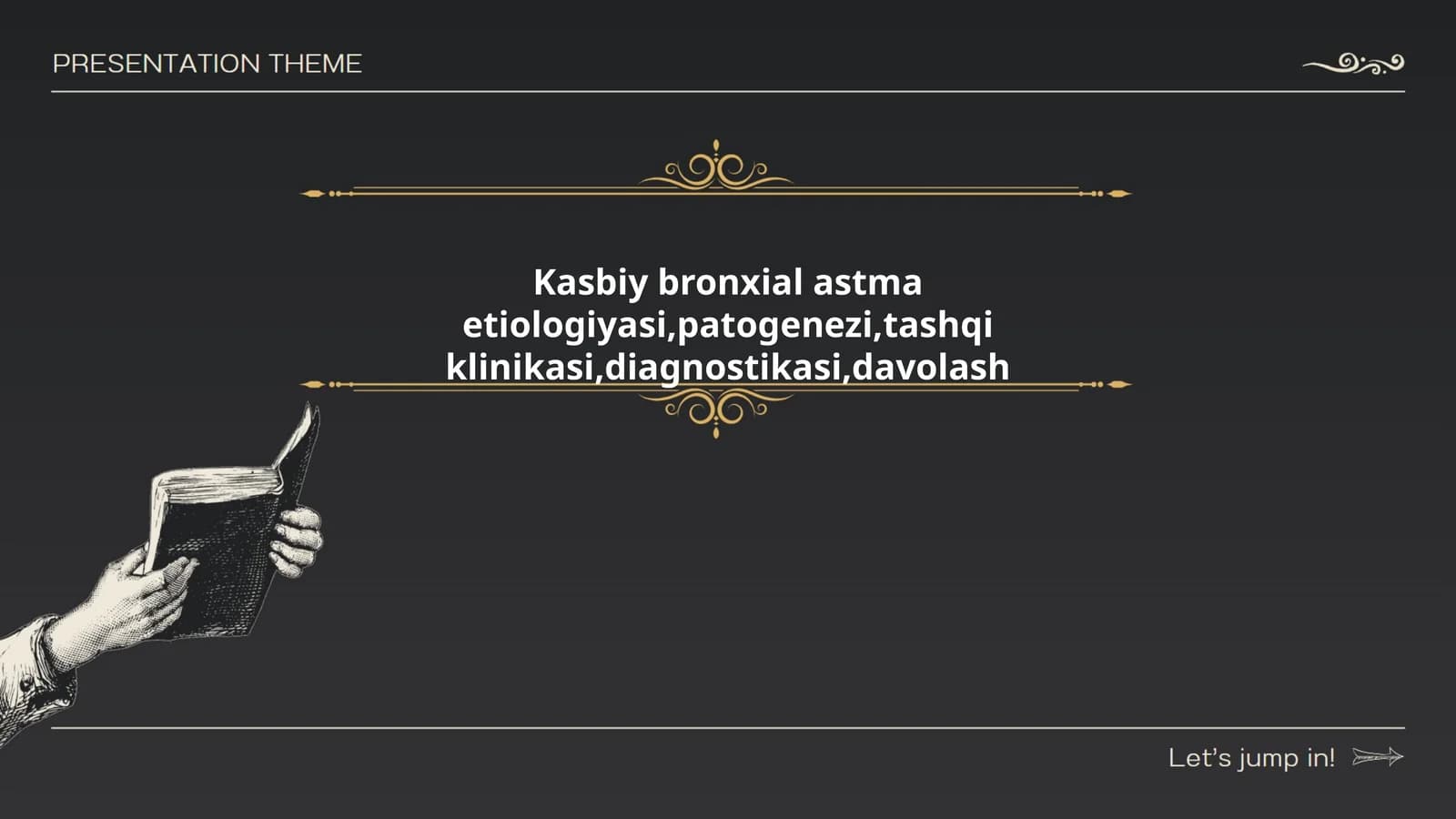 Kasbiy bronxial astma etiologiyasi, patogenezi, tashqi klinikasi, diagnostikasi, davolash