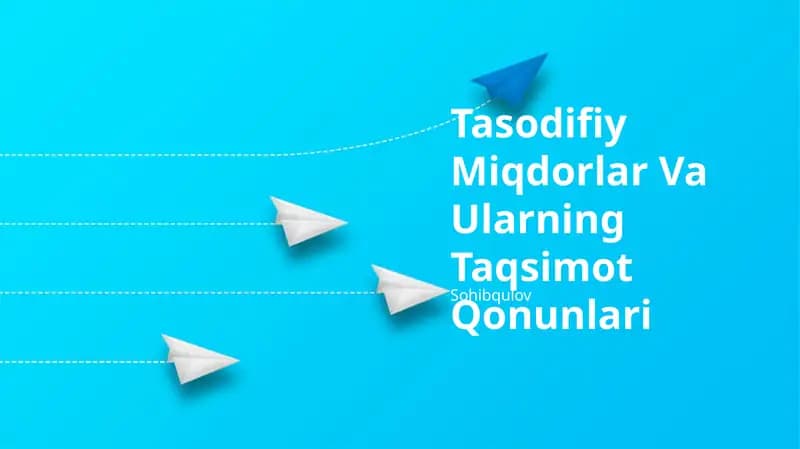 Tasodifiy Miqdorlar Va Ularning Taqsimot Qonunlari