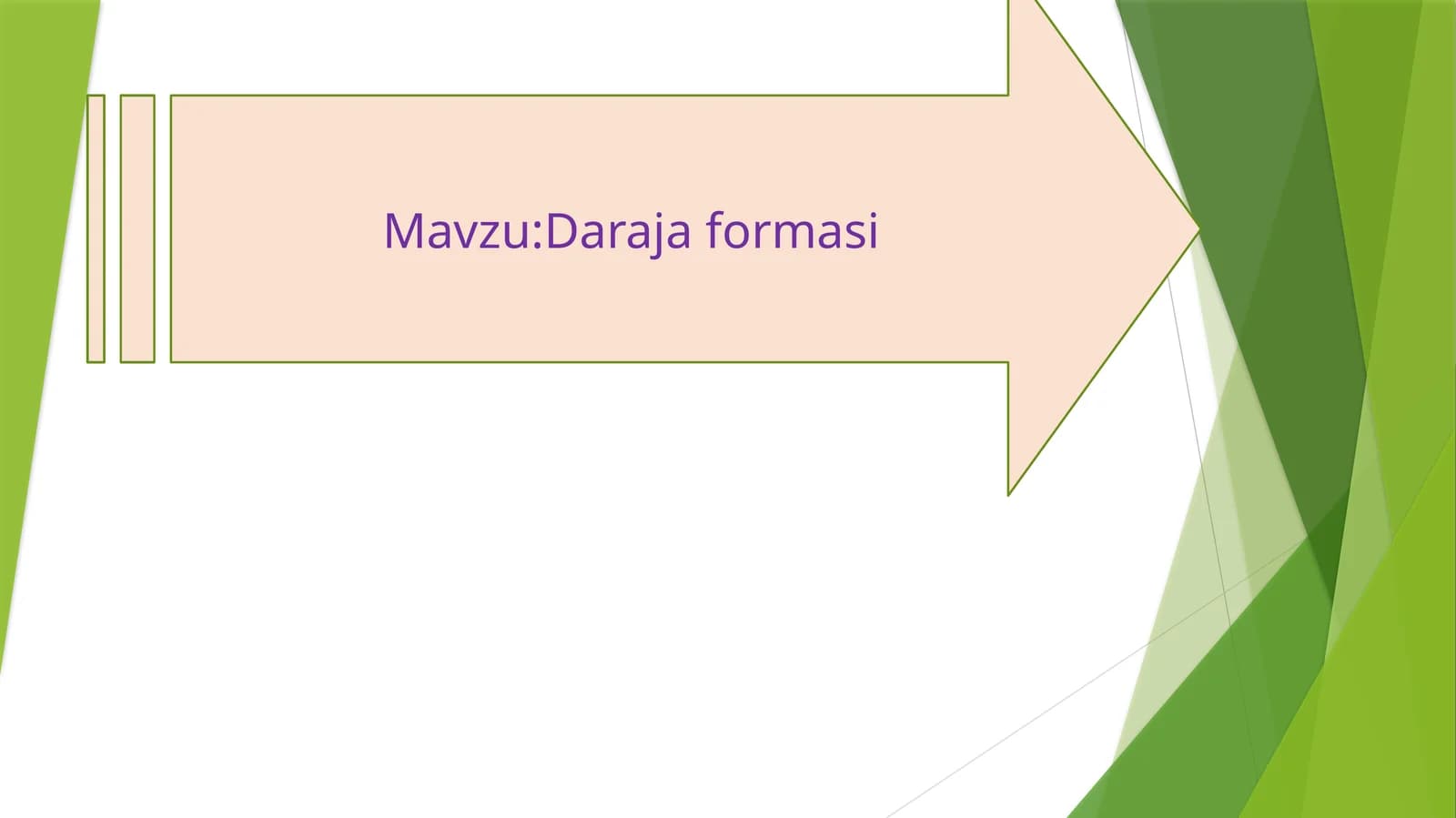Daraja formasi
