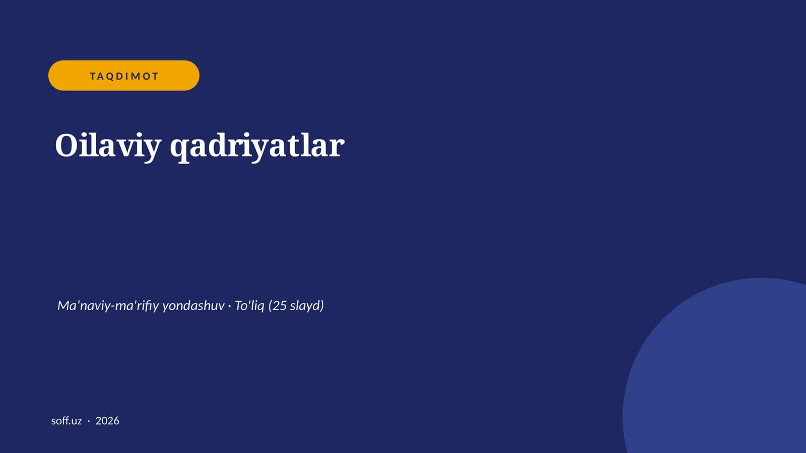 Oilaviy qadriyatlar