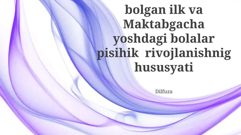 Ijtimoiy-emotsional rivojlanishning o'ziga xos xususiyatlari