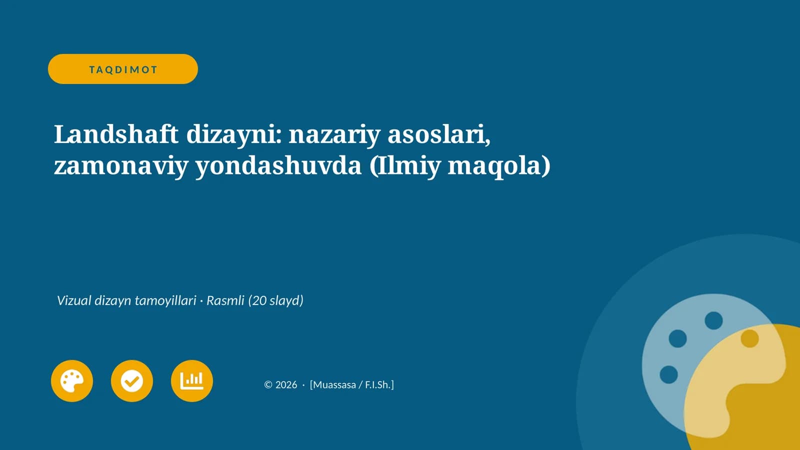 Landshaft dizayni: nazariy asoslari, zamonaviy yondashuvda (Ilmiy maqola)