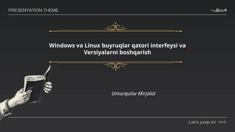 Windows va Linux buyruqlar qatori interfeysi va Versiyalarni boshqarish