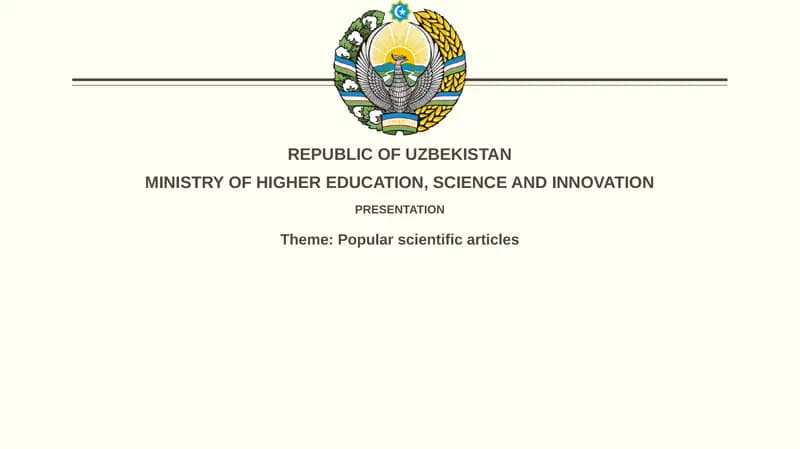 Popular scientific articles