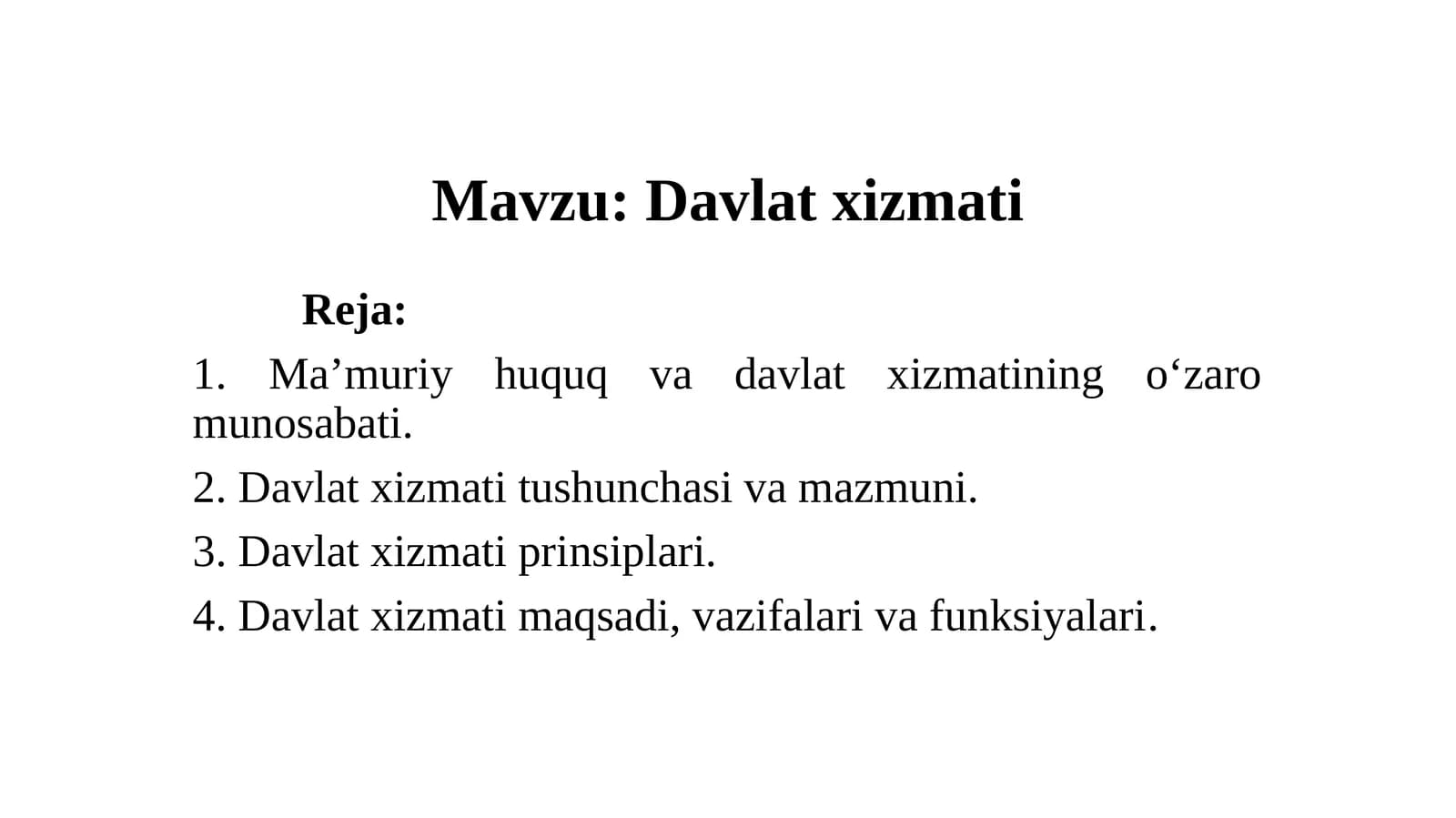 Davlat xizmati