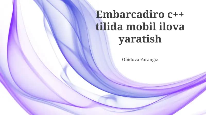 Embarcadero mobil ilova yaratish