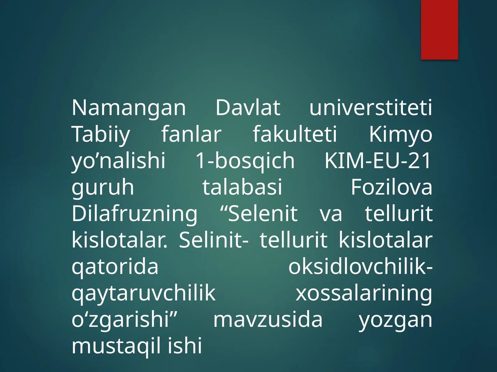 Selenit va tellurit kislotalar