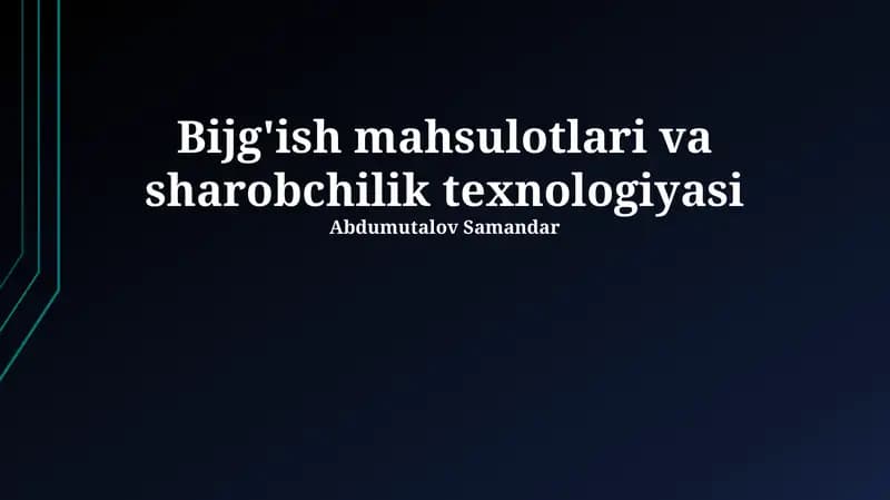 Vinochilik Texnologiyalarida Hosil Bo'ladigan Qo'shimcha Mahsulotlar