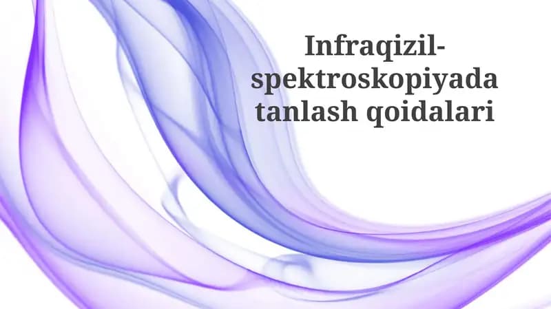 Infraqizil-spektroskopiyadatanlashqoidalari