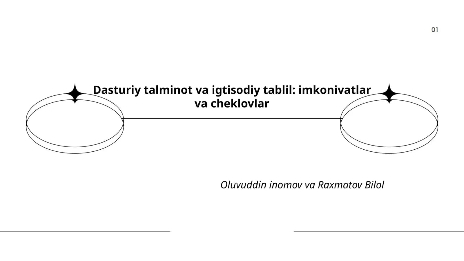 Dasturiy talminot va igtisodiy tablil: imkonivatlar va cheklovlar