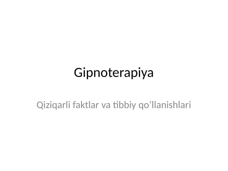 Gipnoterapiya