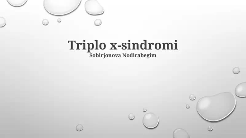 Triplo x-sindromi