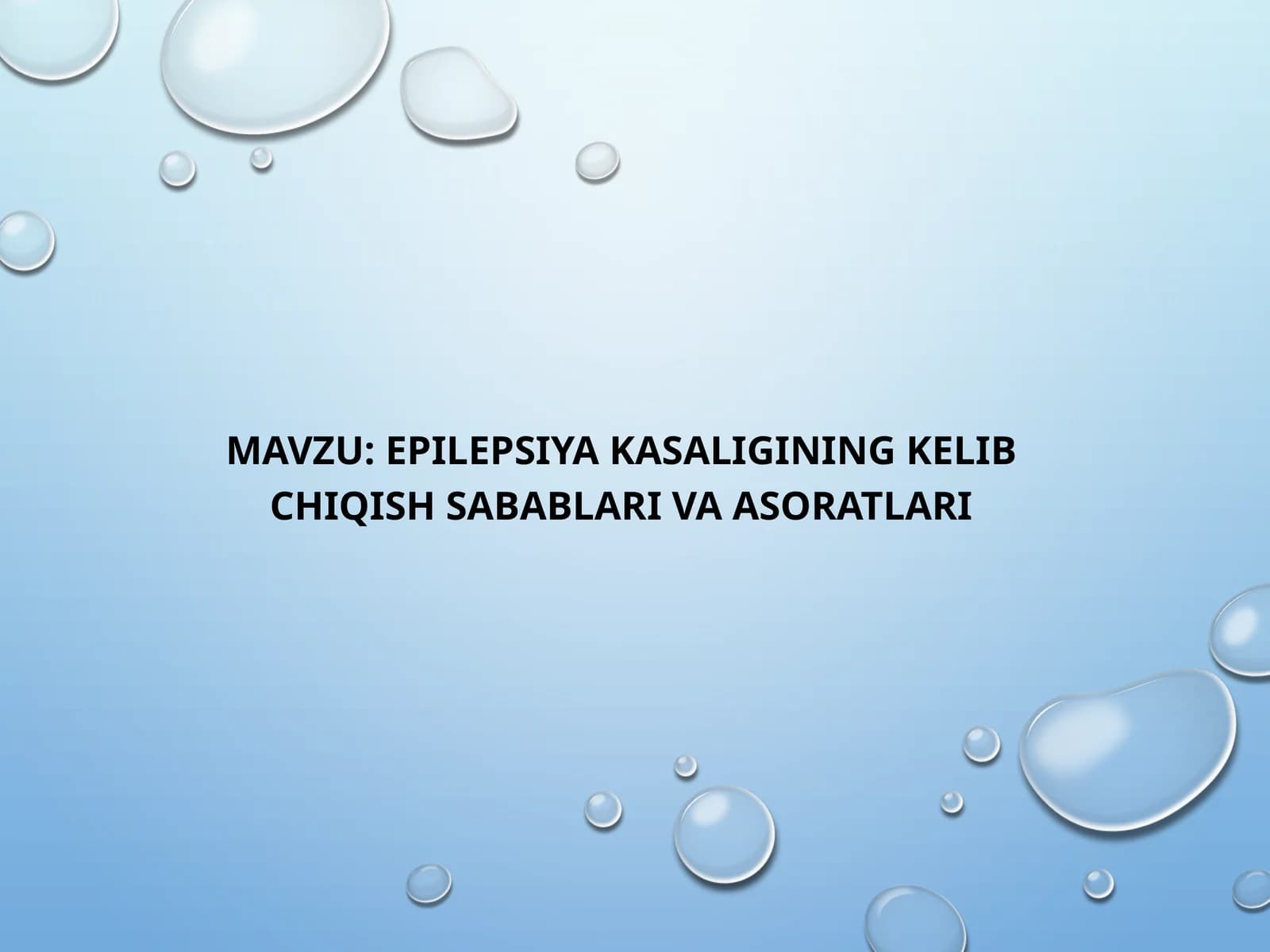 Epilepsiya kasaligining kelib chiqish sabablari va asoratlari